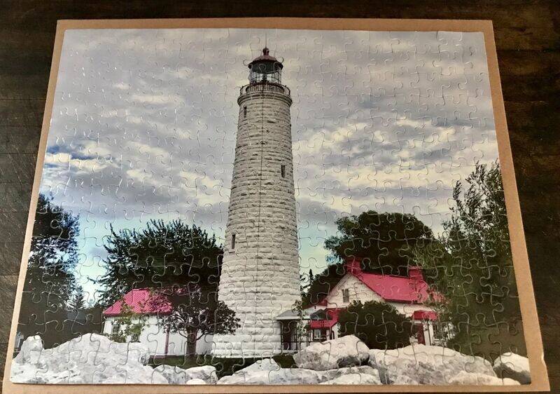 Point Clark Lighthouse with Rocks Puzzle
