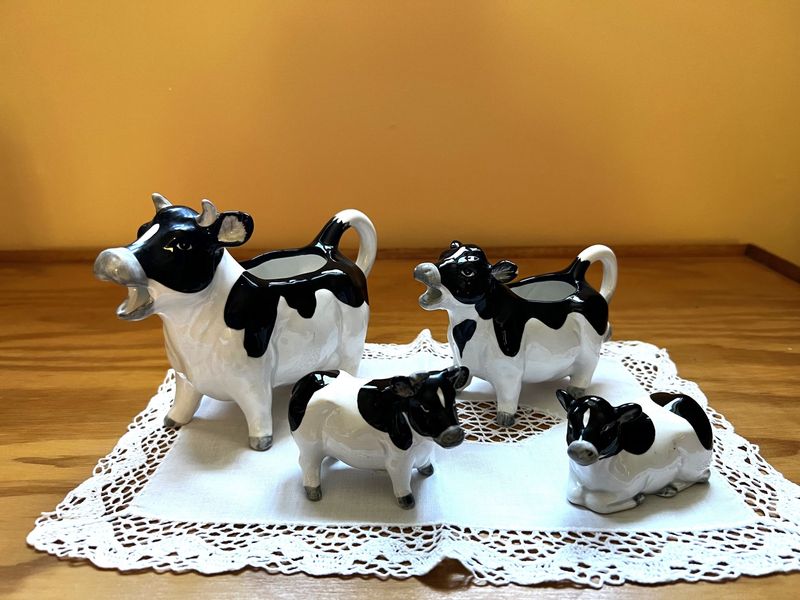 Holstein Cow Creamers and Salt and Pepper Shakers