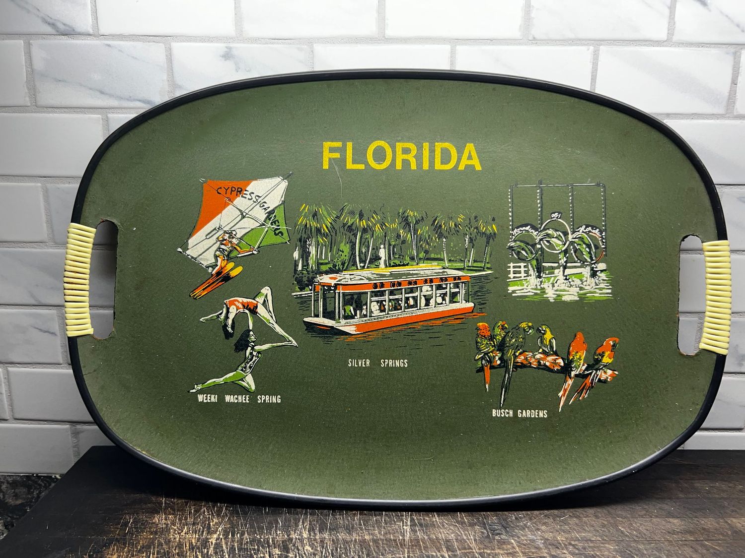 Vintage Florida Bar Tray
