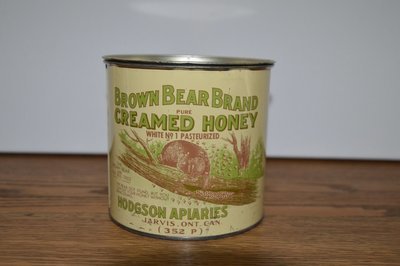 Vintage Brown Bear Brand Creamed Honey Tin