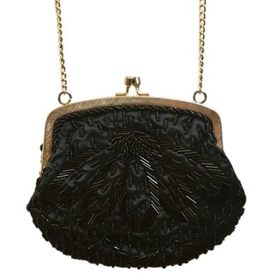 Black Beaded Purse