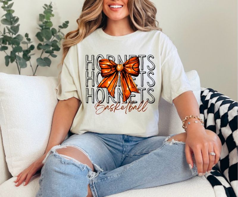 Hornets Basketball Bow