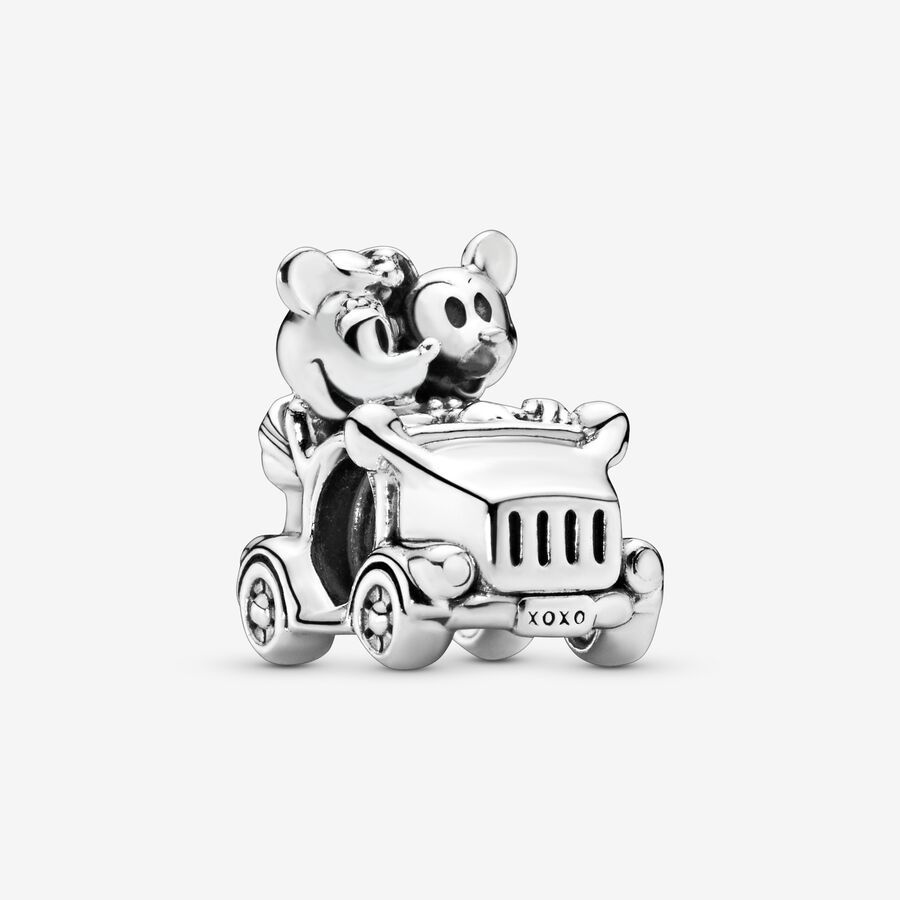 Srebrny wisiorek do samochodu Disney Mickey &amp; Minnie