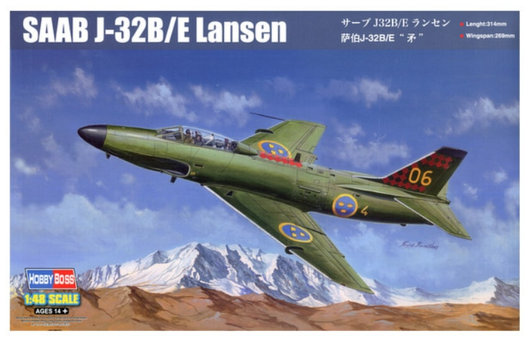 Hobby Boss 81752 1/48 Swedish SAAB J-32B/E “Lansen”