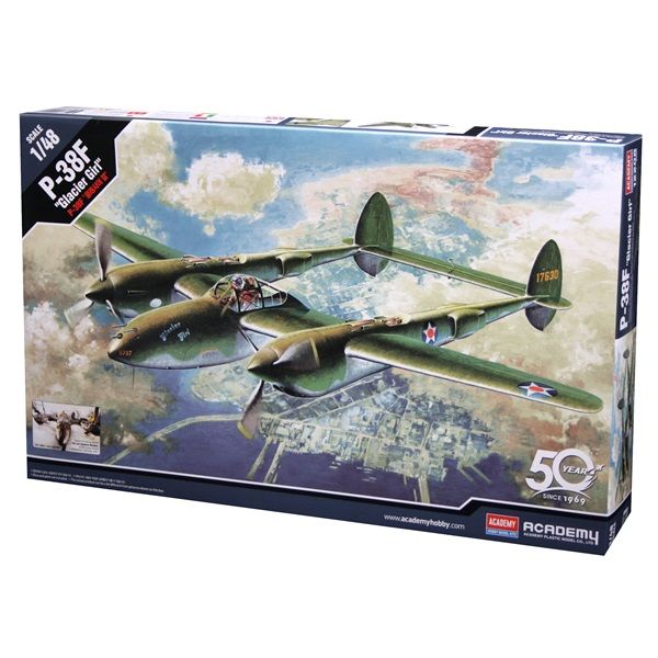Academy 12208 1/48 P-38F Glazier Girl