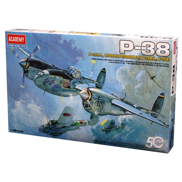 Academy 12282 1/48 P-38E/J/L Lightning