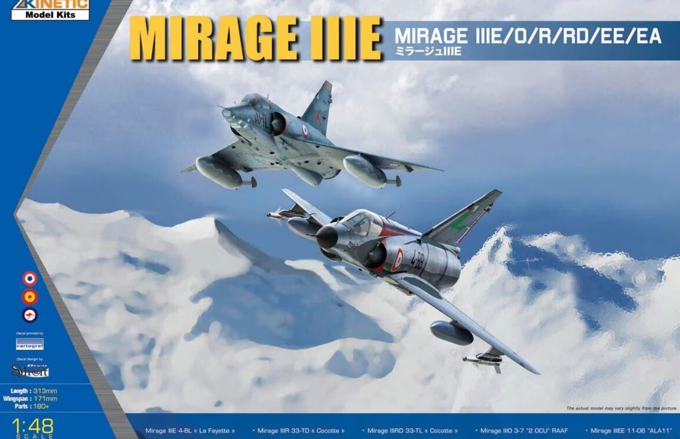 Kinetic 48050 1/48 Dassault Mirage IIIE/O/R/RD/EE/EA