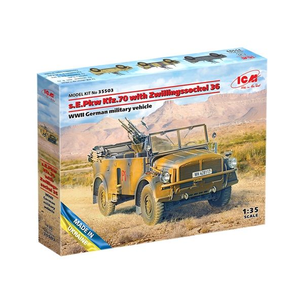ICM 35503 1/35 S.E.Pkw Kfz.70 With Zwillingssockel 36