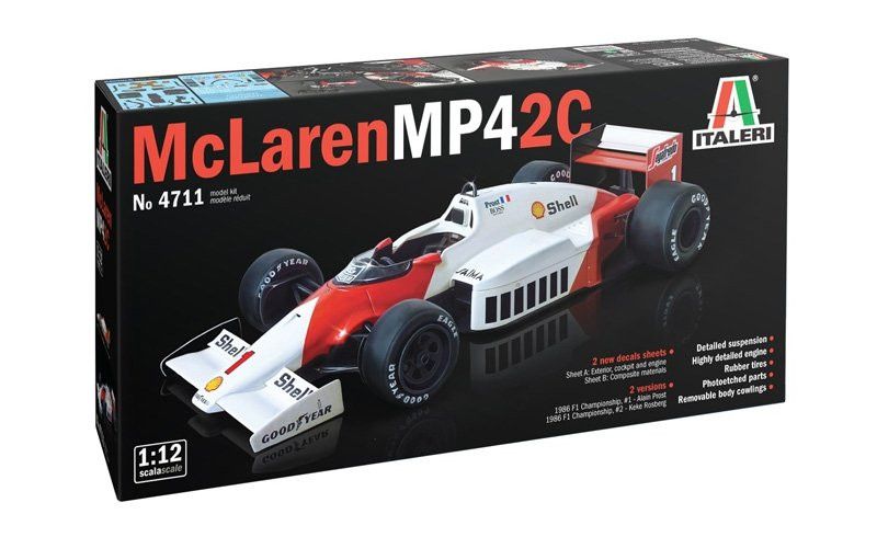 Italeri 4711 1/12 McLaren MP4/2C Prost-Rosberg with photo etched parts