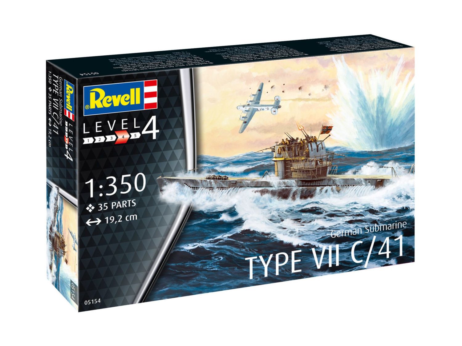Revell 05154 1/350 German Submarine Type VII C/41
