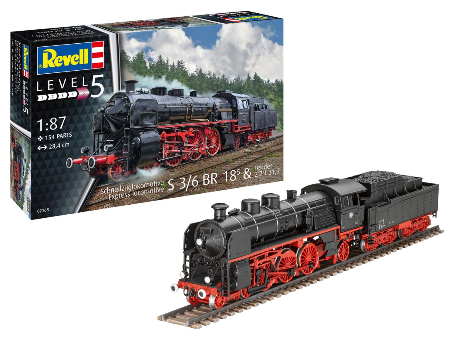 Revell 02168 1/87 Express Loco S3/6 BR18(5) with Tender 2&#39;2&#39;T