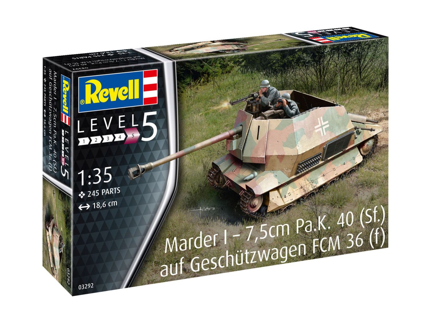 Revell 03292 1/35 Marder I 7,5cm Pa.K. 40 (Sf.) auf FCM 36(f)