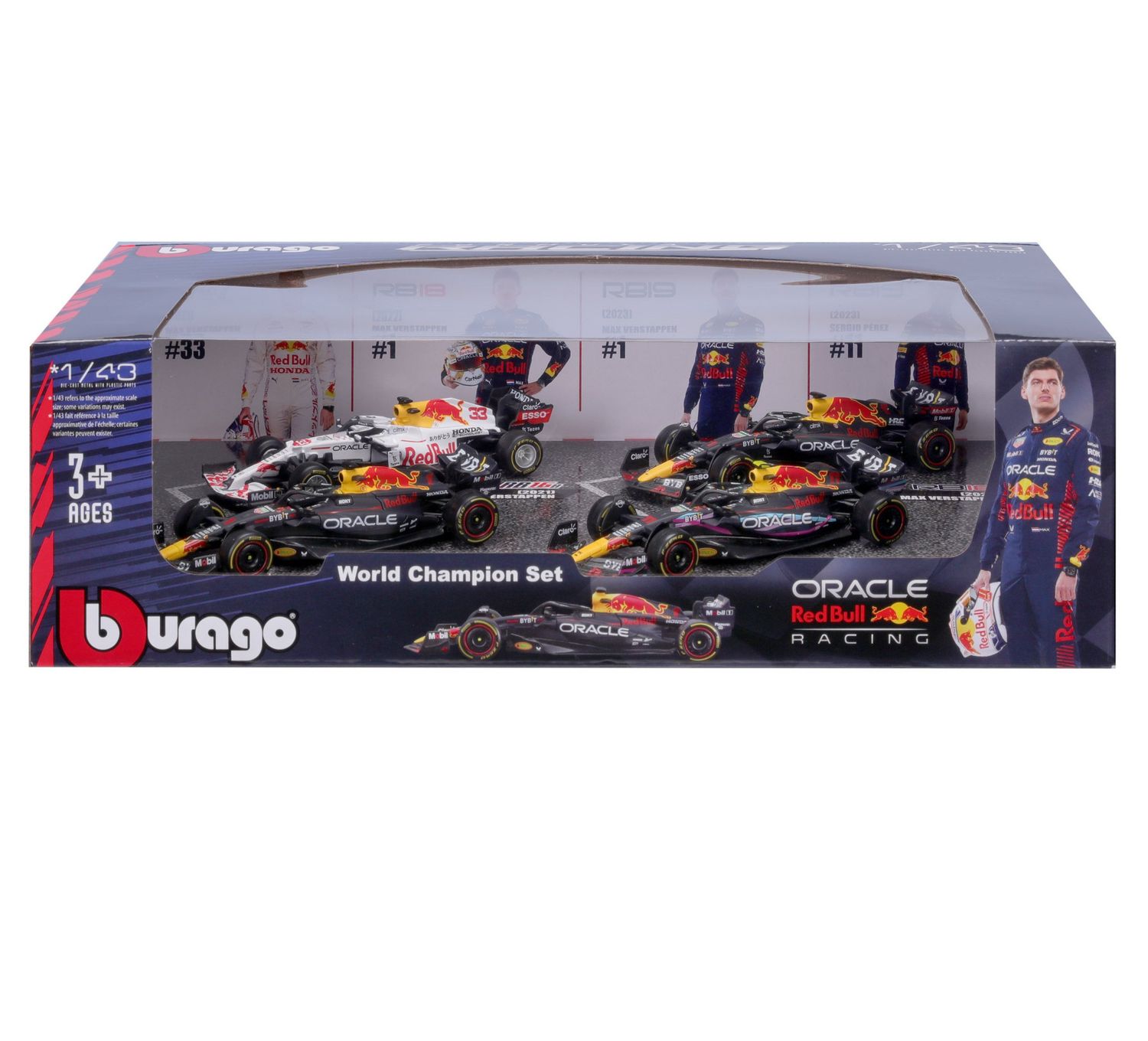 Bburago 1/43 Red Bull F1 World Champion Set (4 Cars)