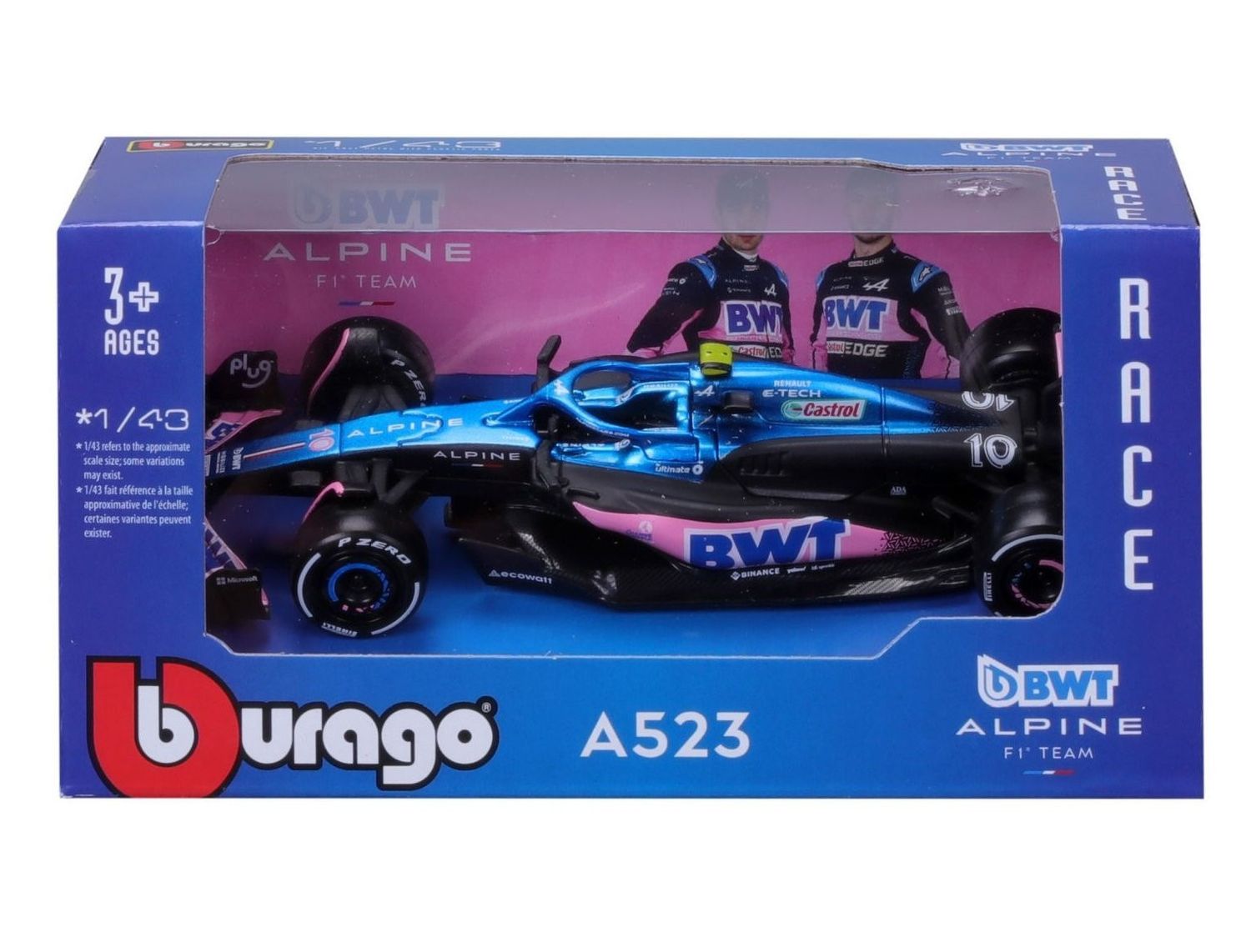 Bburago 1/43 BWT Alpine F1 A523 2023 (Assorted Drivers)