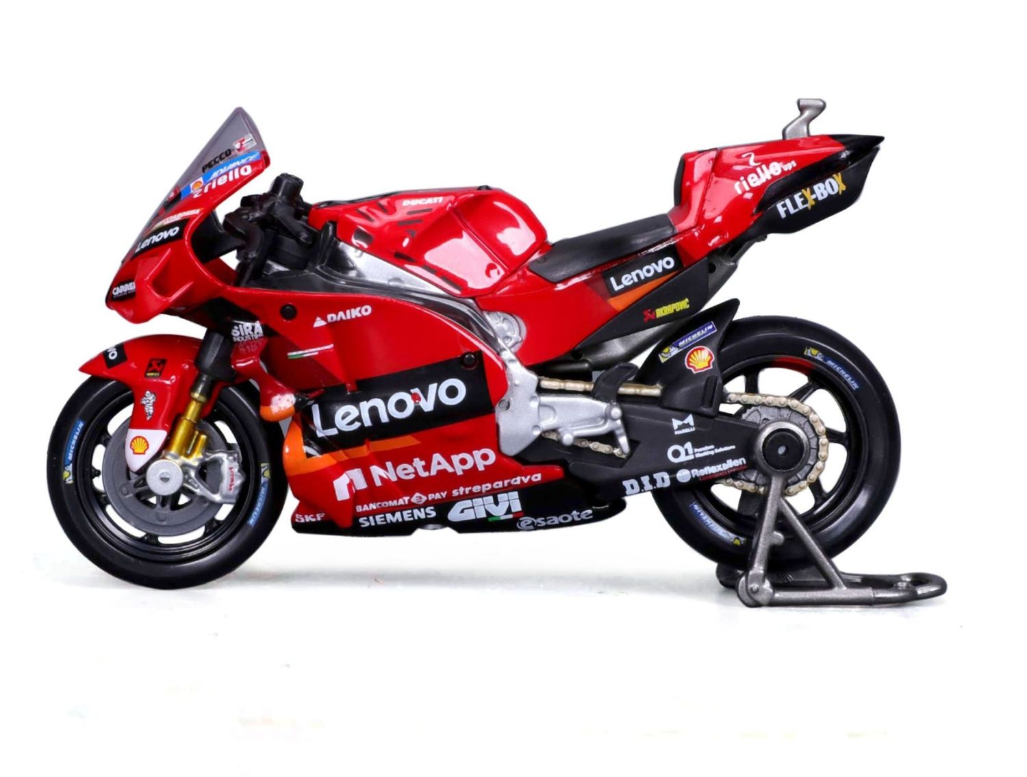 Maisto 1/18 Ducati Desmosedici Lenovo MotoGP 2022 - #63 Francesco Bagnaia