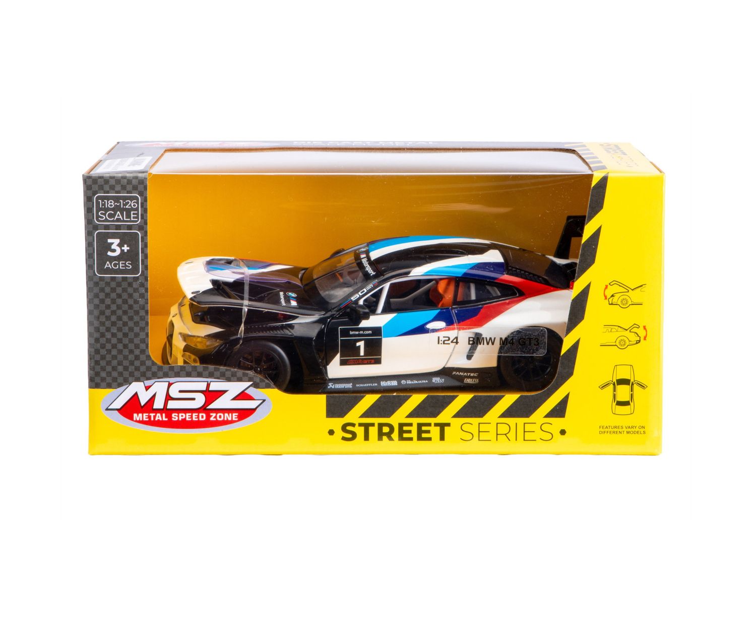 MSZ 1/24 BMW M4 G82 GT3 (20cm Long) - White
