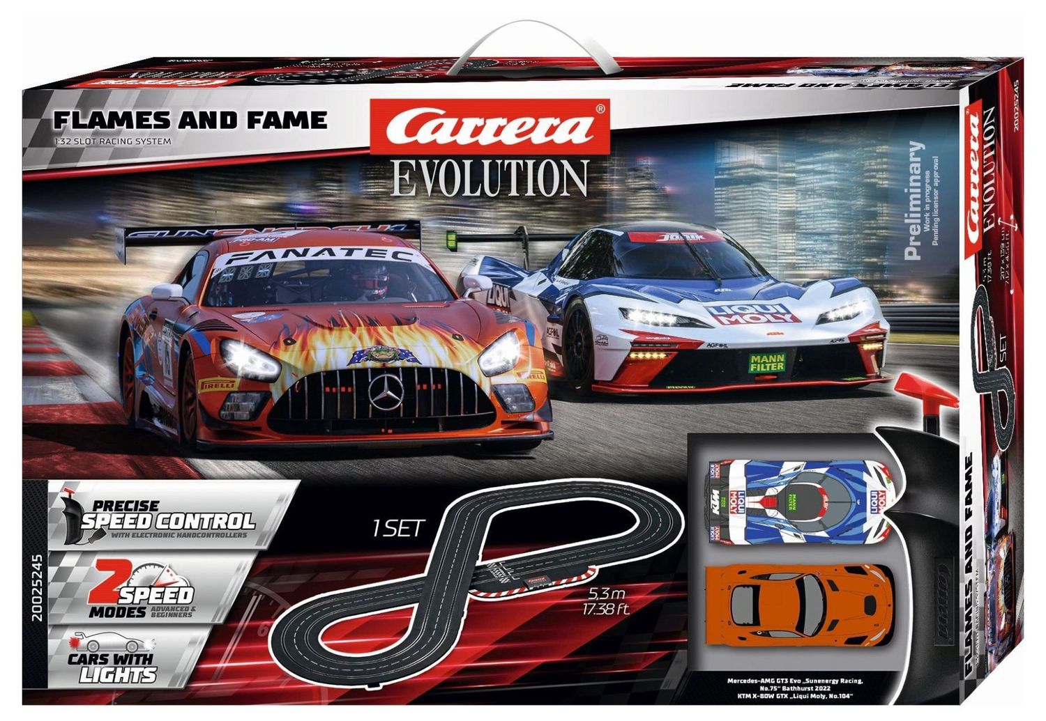 Carrera Evolution 1/32 - Flames and Fame Set 6.3m