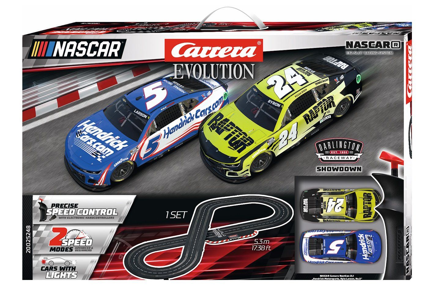 Carrera Evolution 1/32 - NASCAR Darlington Showdown 5.3m Set