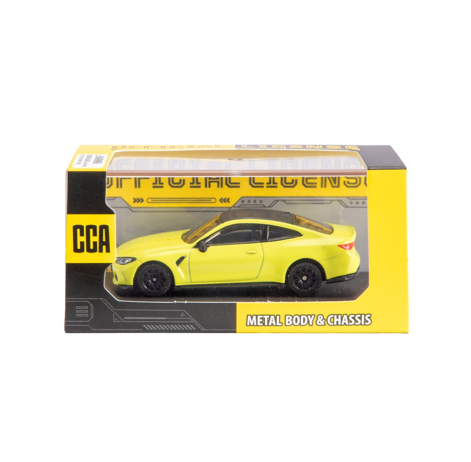 MSZ CCA 1/64 BMW M4 G82 (7.5cm Long) - Yellow (with collectors hard case)