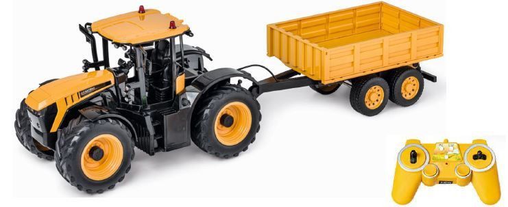 Double Eagle 1/16 R/C JCB Fastrac Farm Tractor and Trailer (67cm Long) with battery &amp; USB charger