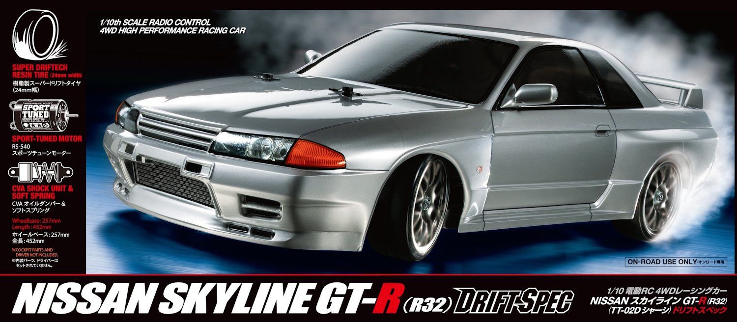 Tamiya R/C 1/10 Nissan Skyline GT-R R32 (TT02D) w/ESC