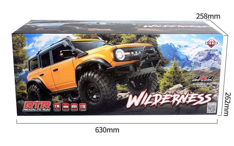 RC1002 1/10 R/C R1002 (Ford Bronco) 4WD Wilderness Crawler (2 Speed Gear Box) - Red (18km/h) with Battery &amp; USB Charger