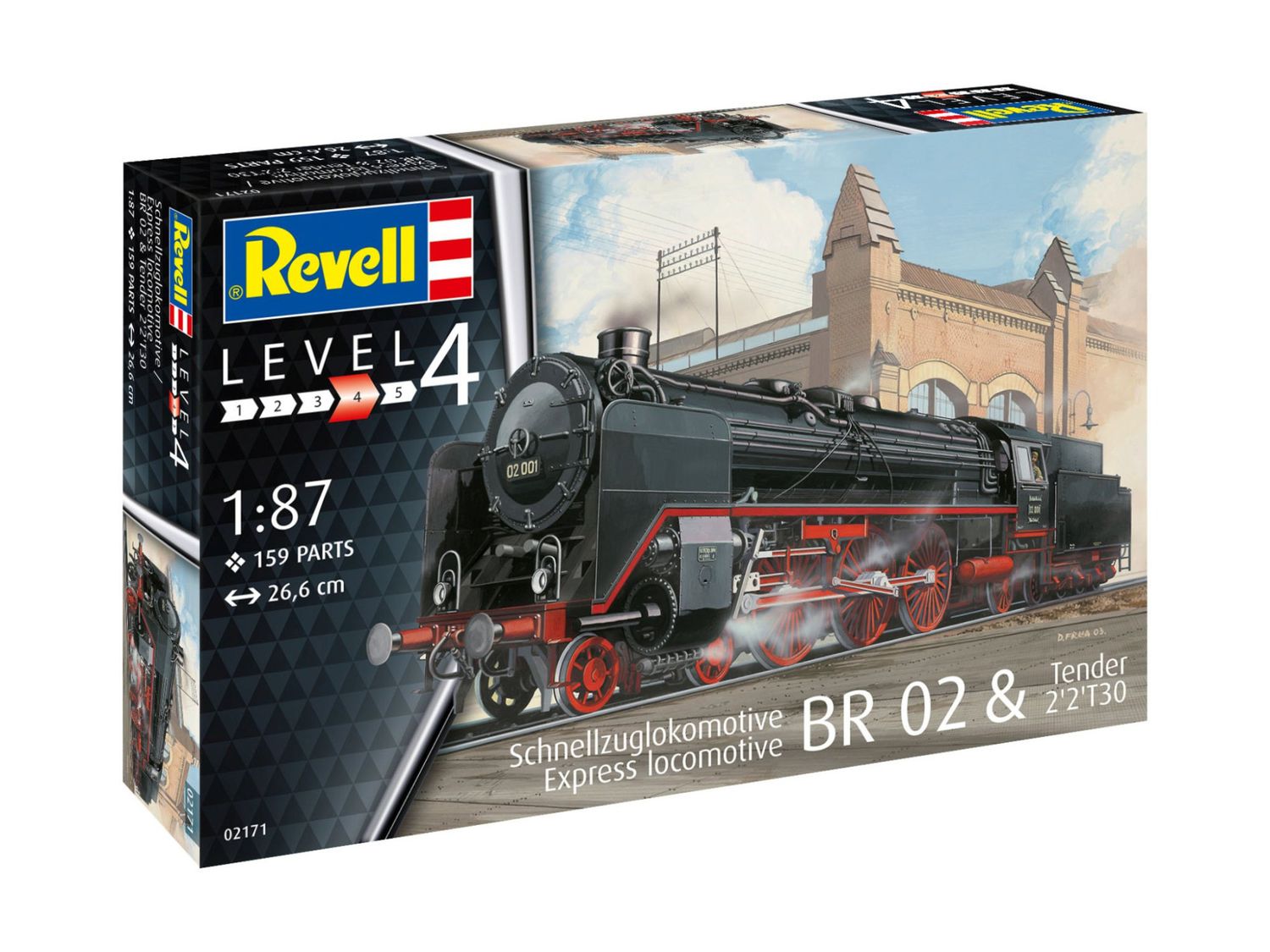 Revell 02171 1/87 Express Locomotive BR02 &amp; Tender 2&#39;2&#39; T30
