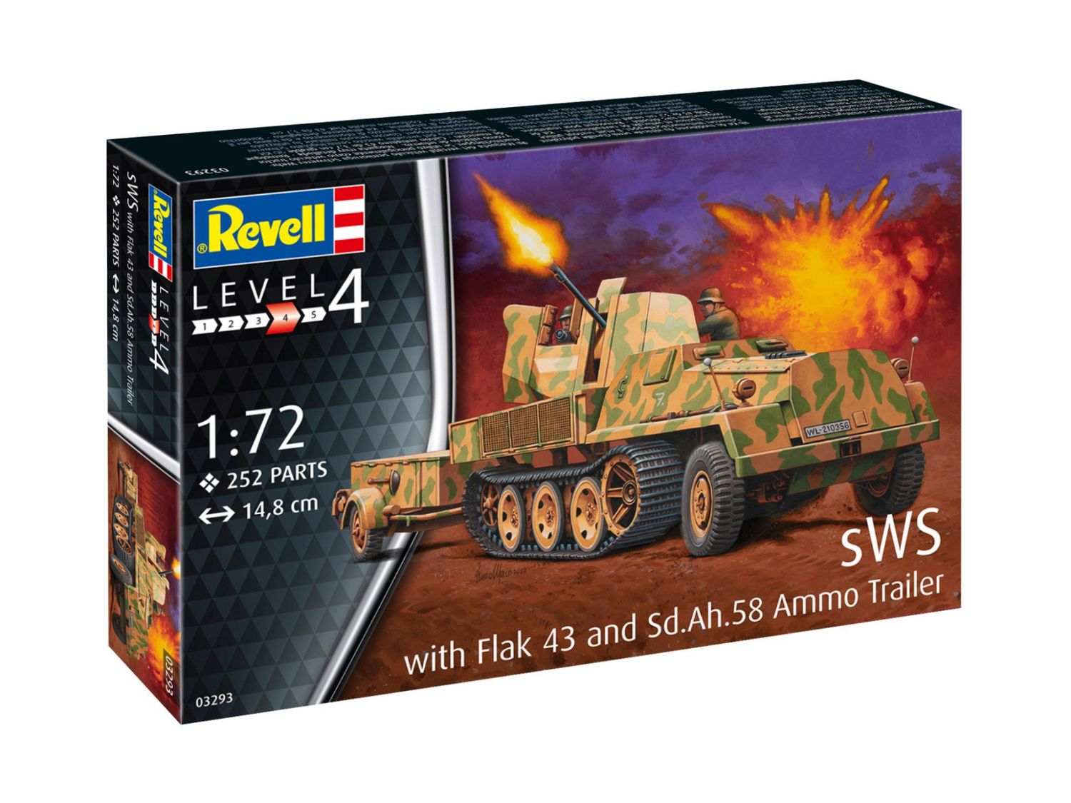 Revell 03293 1/72 sWS with Flak43 and Sd.Ah58 Ammo Trailer