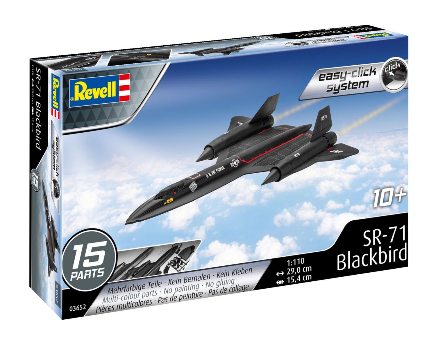 Revell 03652 1/110 Lockheed SR-71 Blackbird (easy-click)