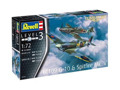 Revell 03710 1/72 Combat Set Bf109G-10 &amp; Spit. Mk.V