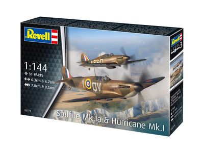 Revell 03771 1/144 Spitfire Mk.Ia &amp; Hurricane Mk.I