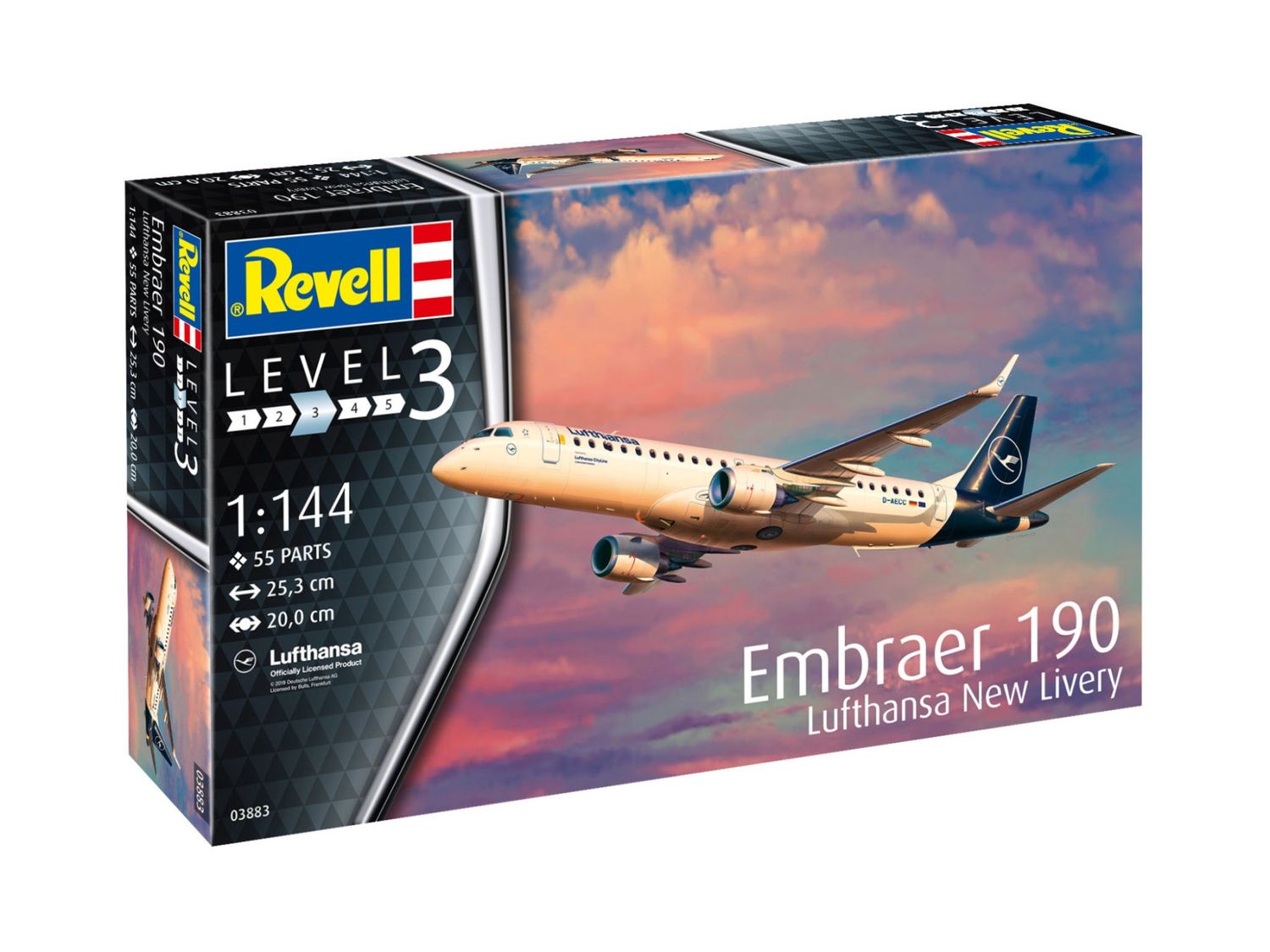Revell 03883 1/144 Embraer 190 &quot;Lufthansa&quot; New Livery