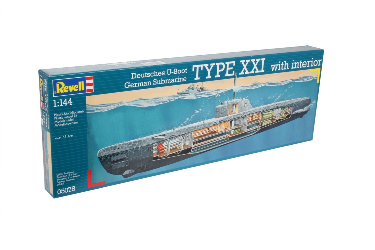 Revell 05078 1/144 German Submarine Type XXI with Interior