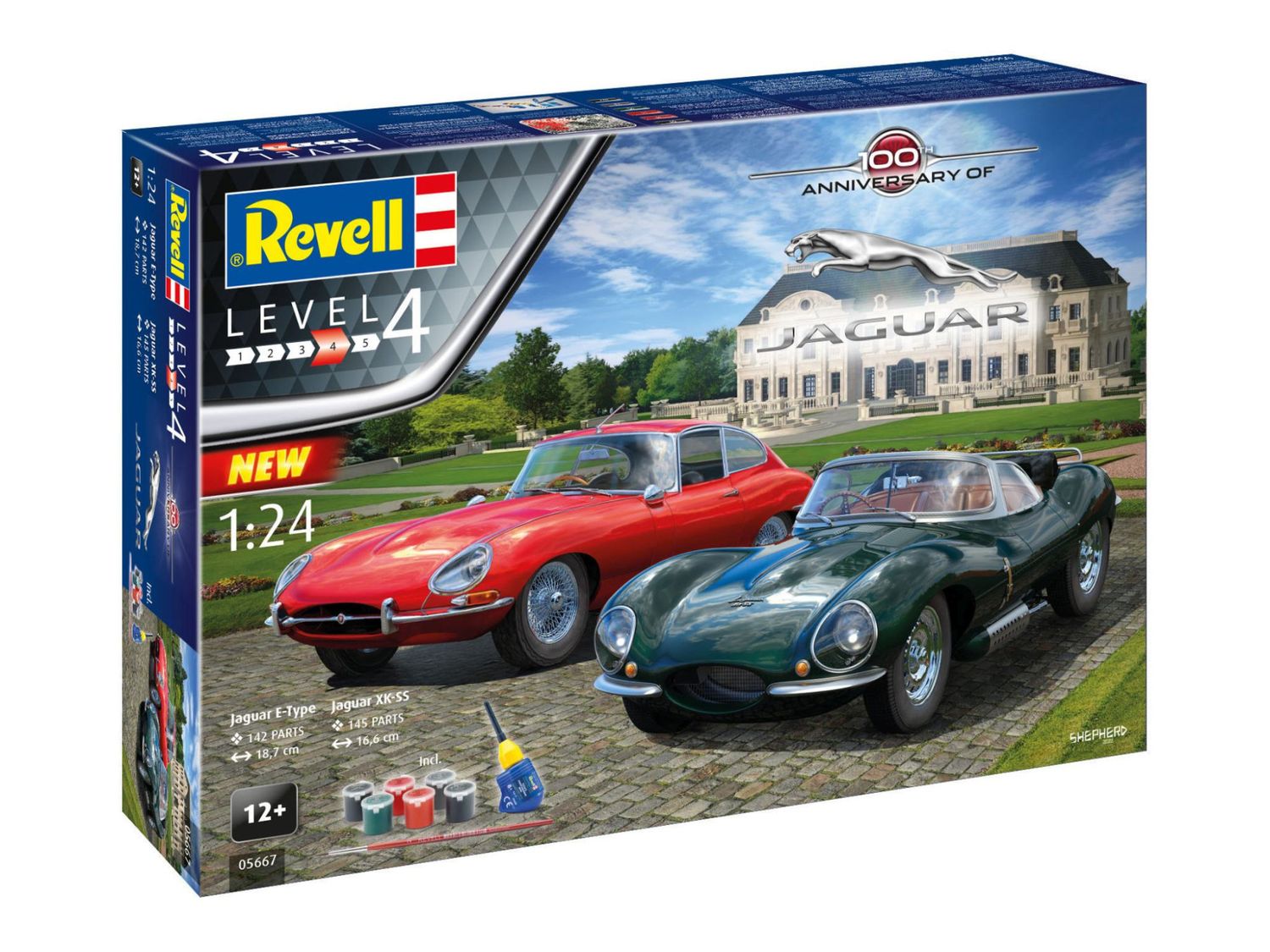 Revell 05667 1/24 Gift Set Jaguar 100th Anniversary
