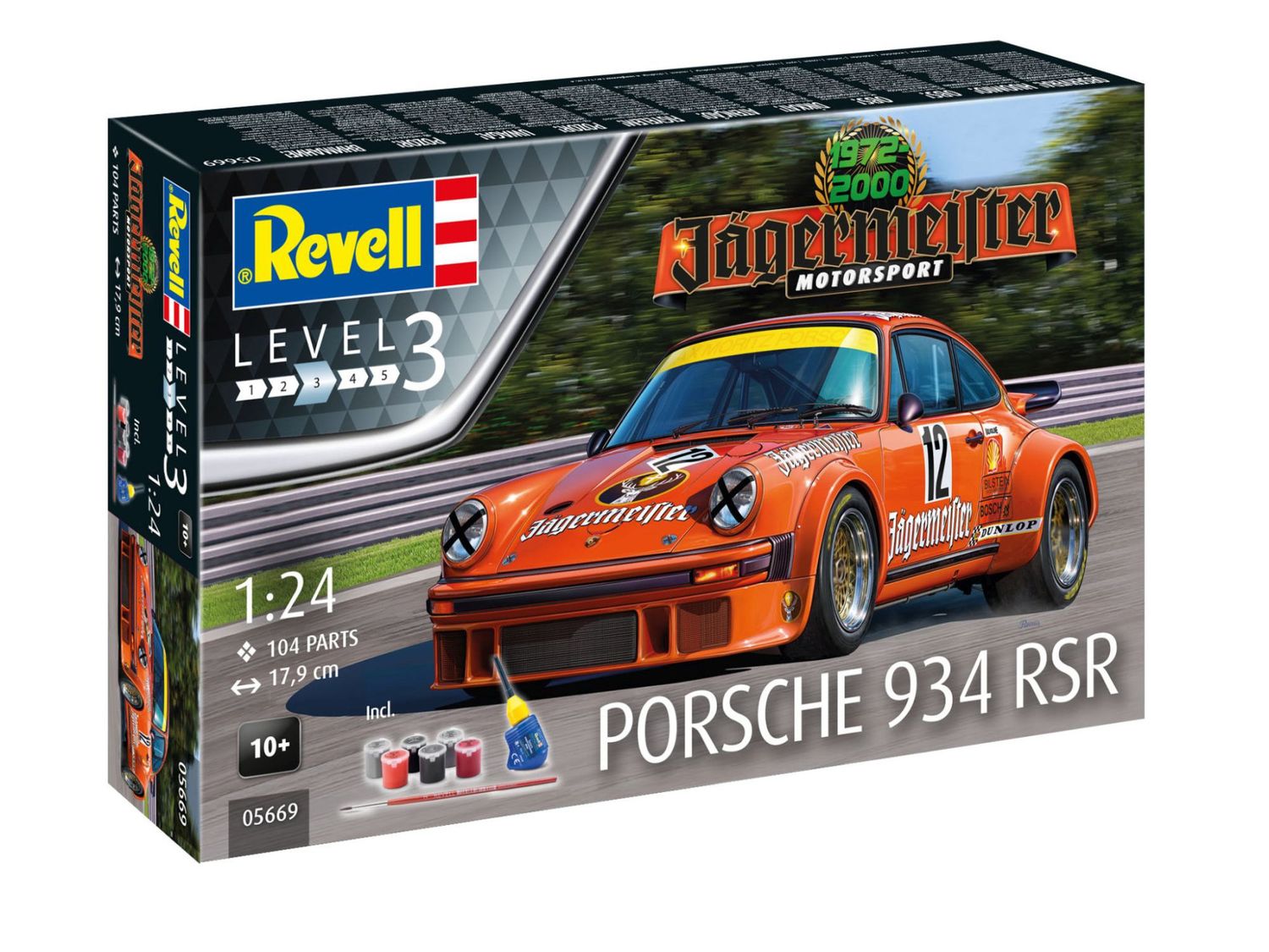Revell 05669 1/24 Gift Set Jagermeister Motorsport 50th Anniv.