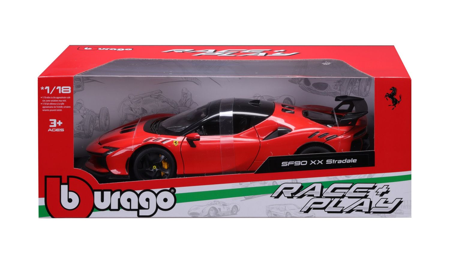 Bburago 1/18 Ferrari SF90 XX Stradale (26cm Long)