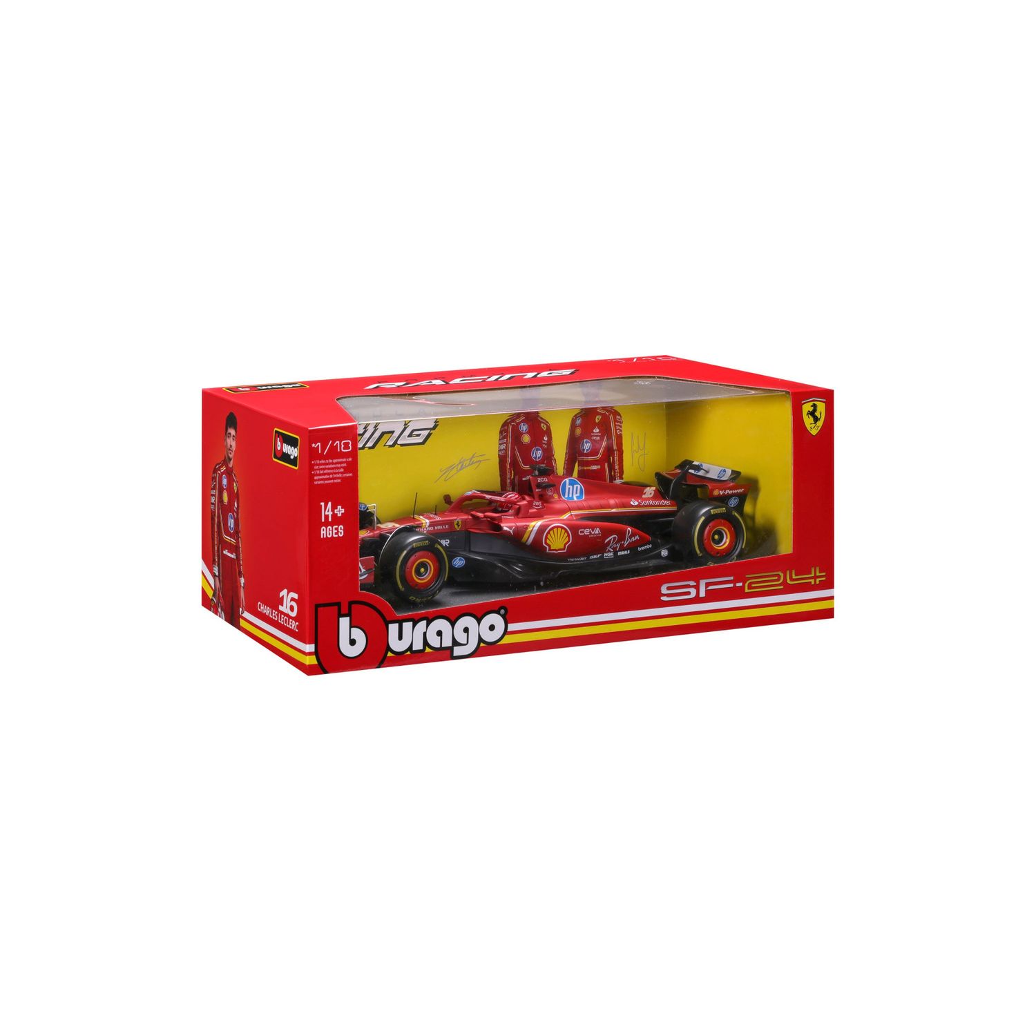 Bburago 1/18 Ferrari F1 SF-24 2024 - #16 Charles Leclerc (31cm Long)