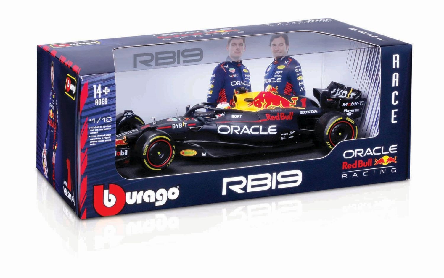Bburago 1/18 Red Bull F1 RB19 2023 - #1 Max Verstappen (31cm Long)