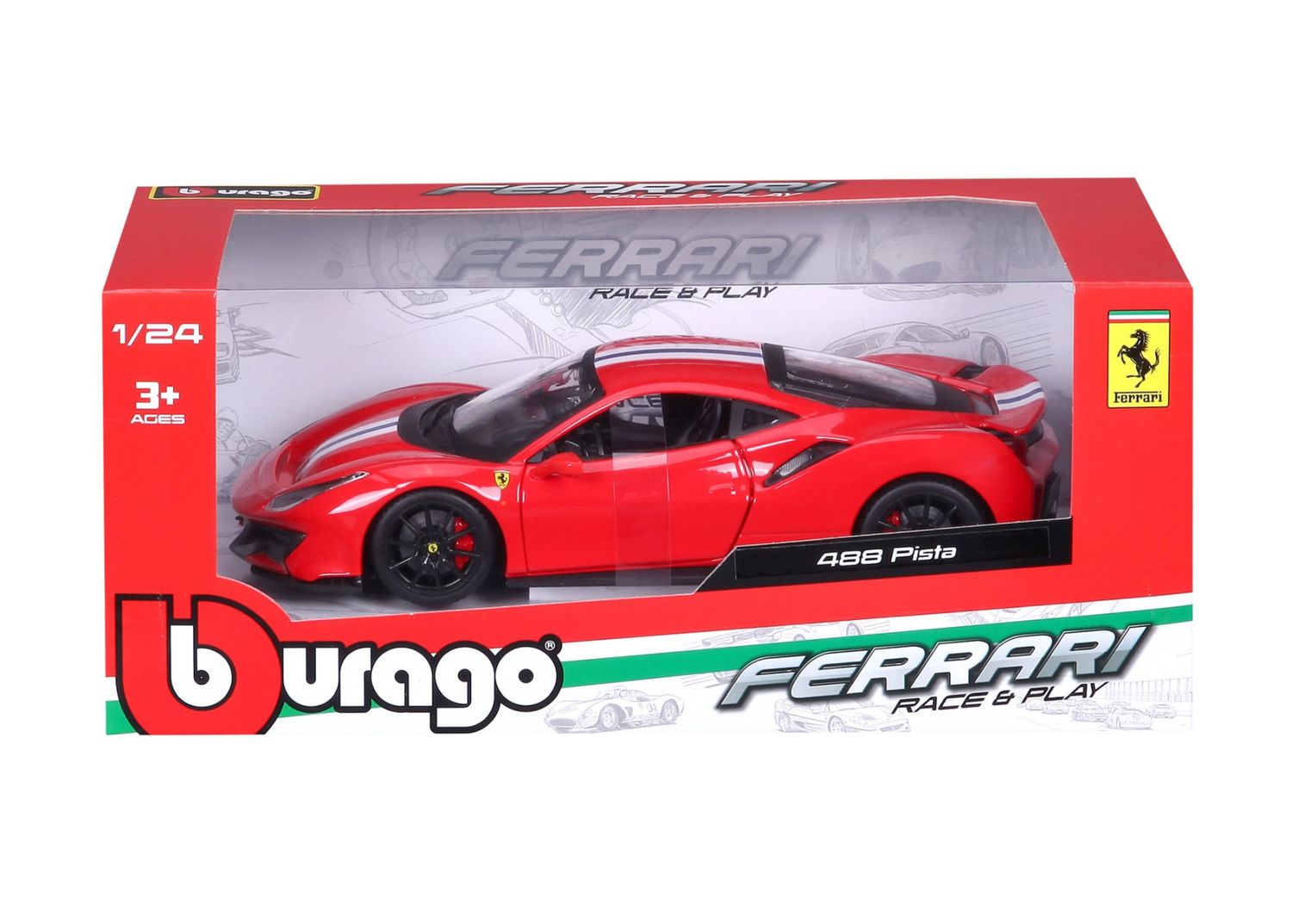 Bburago 1/24 Ferrari 488 Pista (19cm Long)