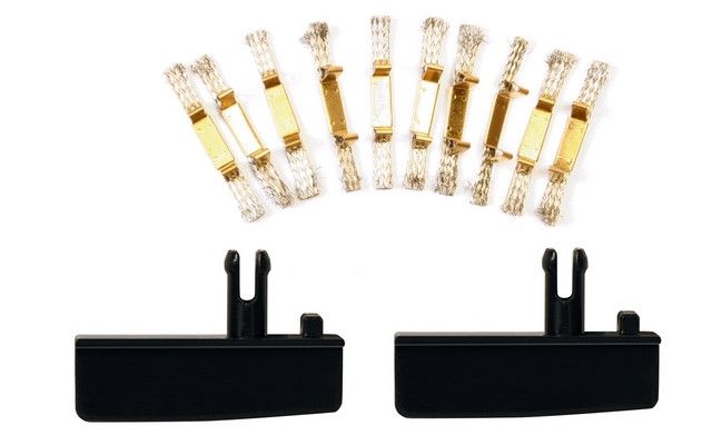 Carrera Evolution 8 Contact Brushes + 2 Black Guide Keels (Standard)