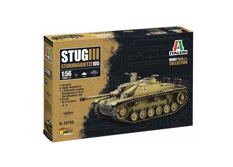 Italeri 1/56 Stug III - Sturmhaubitze 105