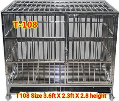 T108 Stainless Steel Dog/Cat Cage