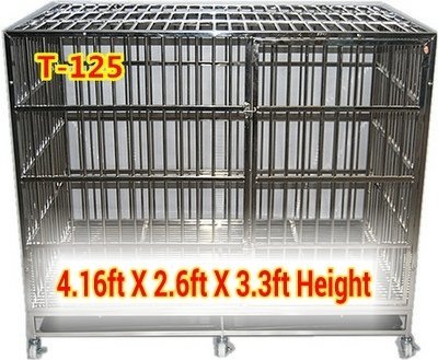 T125 Stainless Steel Dog/Cat Cage