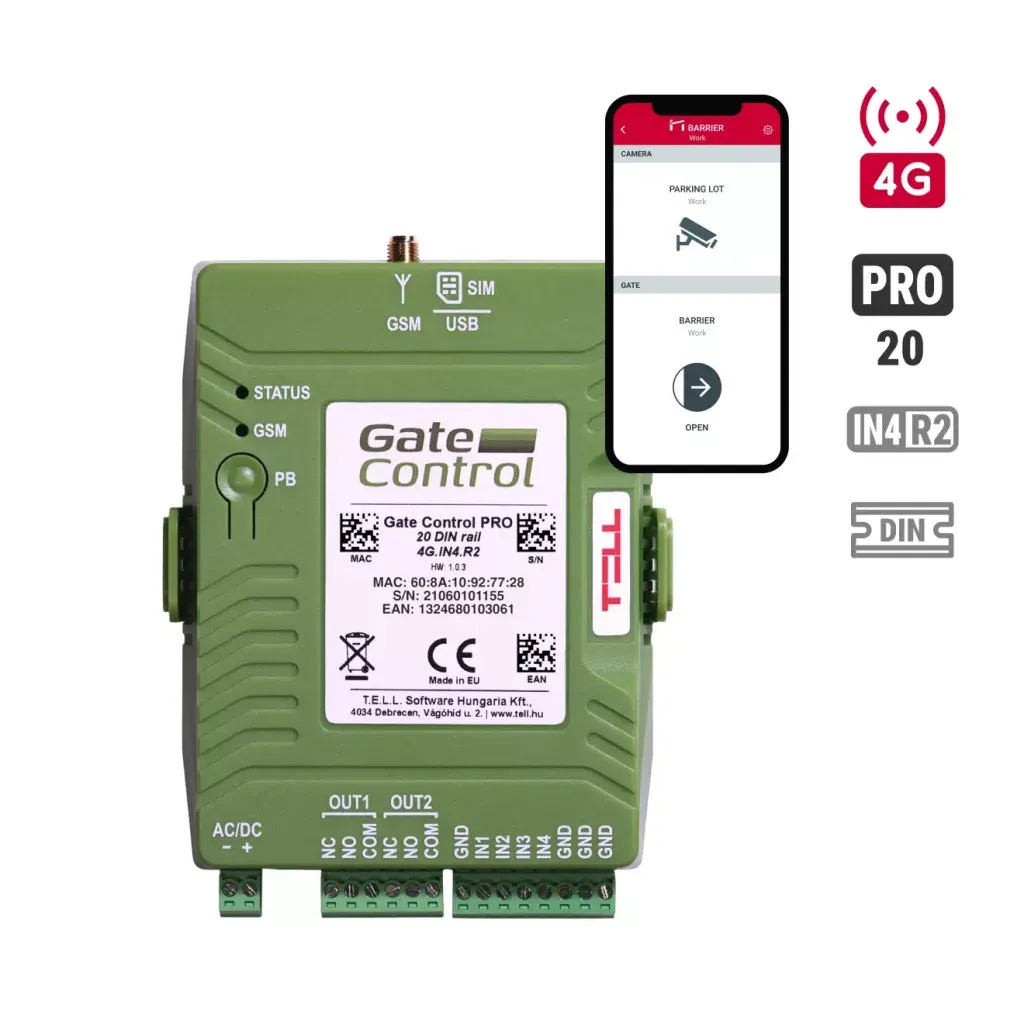 Gate Control PRO 20 DIN Rail 4G