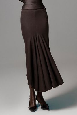 THE JERSEY TRUMPET MIDI SKIRT