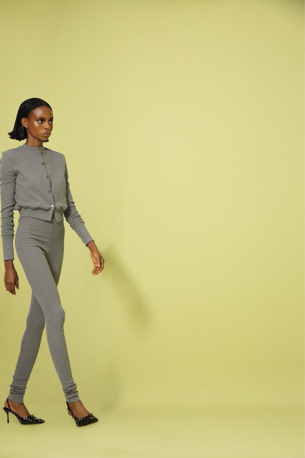 THE RIBBED JERSEY CARDIGAN AND LEGGINGS SET