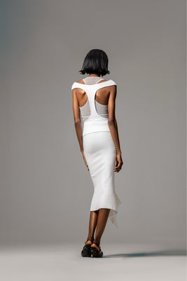 THE RIBBED JERSEY TRUMPET SKIRT