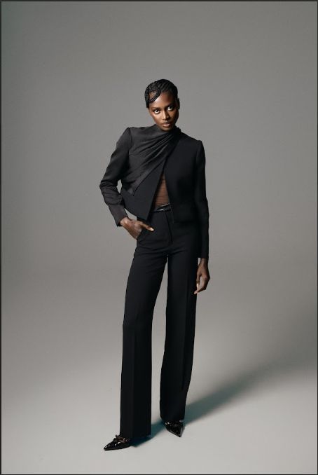 THE CROPPED CREPE JACKET WITH SILK SCARF