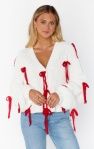 good karma cardi, Color: sweet bow knit, Size: xs