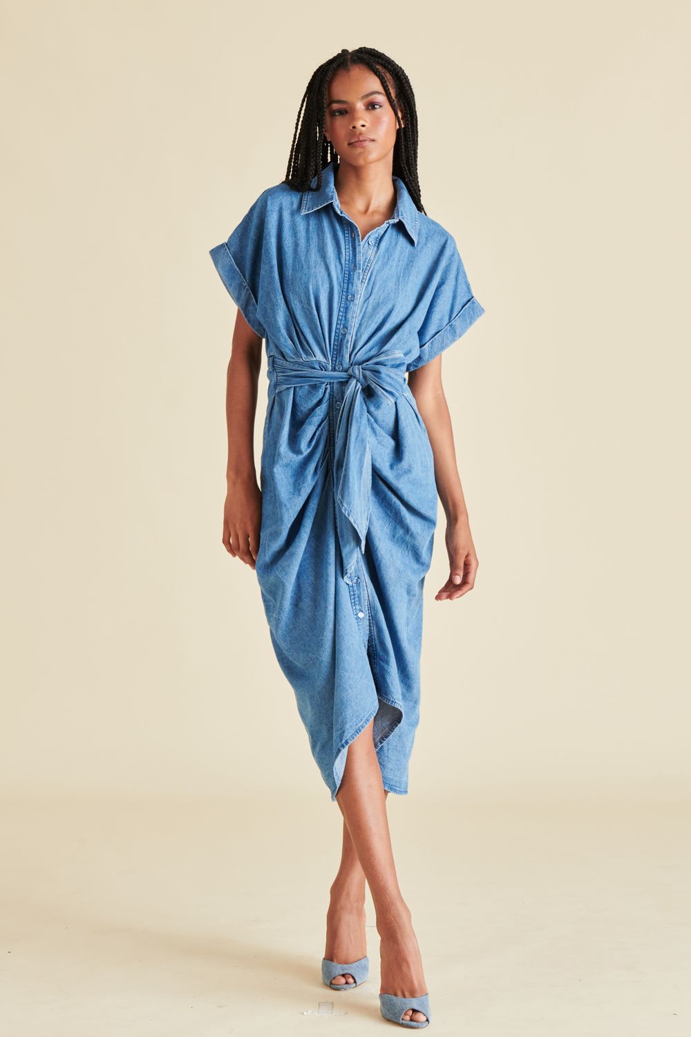 Tori Dress Chambray, Color: chambray, Size: 2